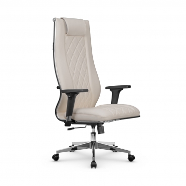 Кресло руководителя Метта Мetta L 1m 50M/2D Infinity Easy Clean MPES Комплект 3 Светло-бежевое