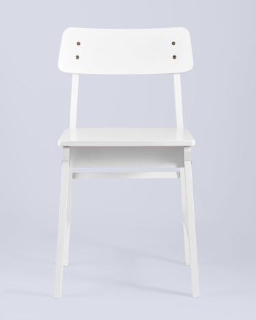 Стул Stool Group ODEN WOOD x2 из массива гевеи Белый