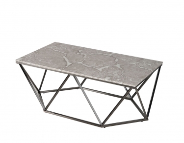 Журнальный столик Stool Group Авалон black 12266 Серый мрамор