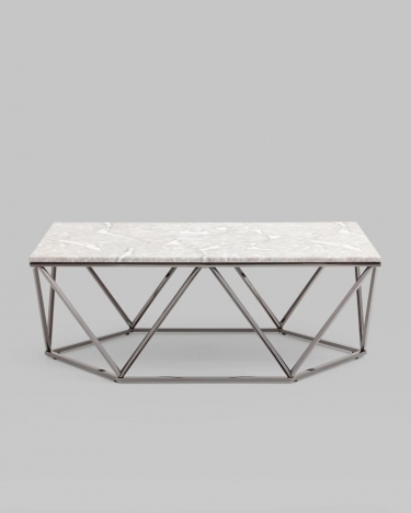 Журнальный столик Stool Group Авалон black 12266 Серый мрамор