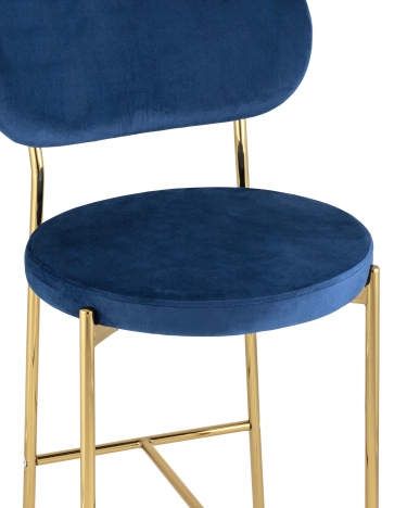 Cтул полубарный Stool Group Барбара gold Б Королевский синий