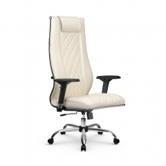 Кресло руководителя Метта МЕТТА L 1m 50M/4D Infinity Easy Clean MPES Комплект 5 Молочное
