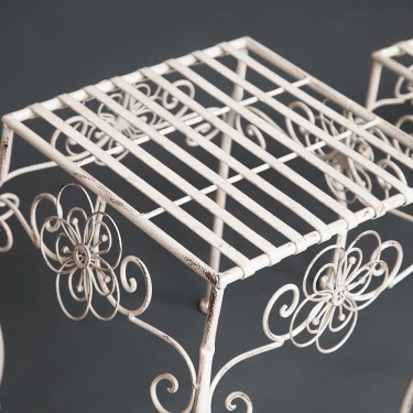 Столик Tetchair Secret De Maison GOLDEN SLON mod. ND-006 дерево манго/латунная чеканка, 40х30х31 см, этническая роспись