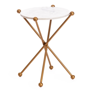 Столик кофейный Tetchair Secret De Maison FENDY mod. 11980 алюминиевый сплав/мрамор, 383853 см, античная медь
