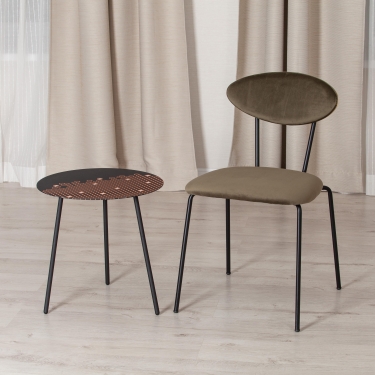 Столик кофейный Tetchair TETCHAIR металл, 45 х 45 х 45 см, черный с лого