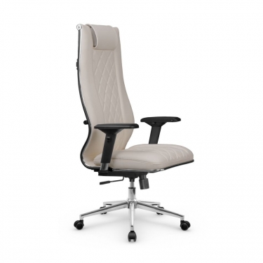 Кресло руководителя Метта МЕТТА L 1m 50M/4D Infinity Easy Clean MPES Комплект 7 Светло-бежевое