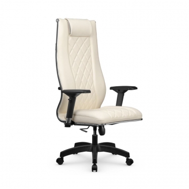 Кресло руководителя Метта МЕТТА L 1m 50M/4D Infinity Easy Clean MPES Комплект 8 Молочное