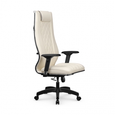 Кресло руководителя Метта МЕТТА L 1m 50M/4D Infinity Easy Clean MPES Комплект 8 Молочное