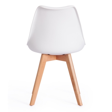 Стул Tetchair TULIP mod. 73 дерево/пластик/ПУ, 48.552.583cм, белый