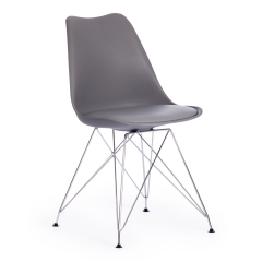 Стул Tetchair TULIP IRON CHAIR mod.EC-123 металл/пластик, 54,54883,5см, серый