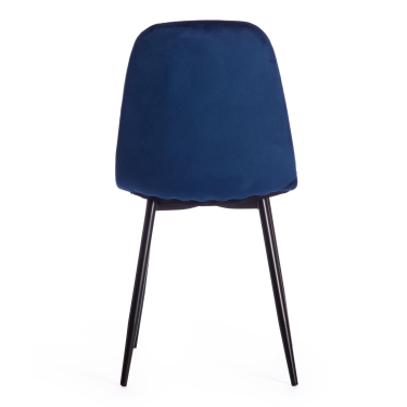 Стул Tetchair BREEZE mod. 4724 металл/вельвет, 44х48х87см, темно-синий/черные ножки