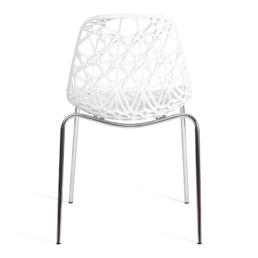 Стул Tetchair CRISPY mod. 61 металл, пластик, 44 x 56.5 x 80 см, White белый 11954/хром