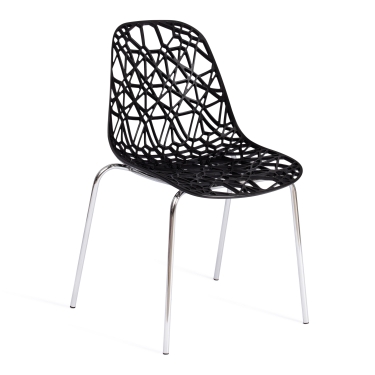 Стул Tetchair CRISPY mod. 61 металл, пластик, 44 x 56.5 x 80 см, Black черный 05/хром
