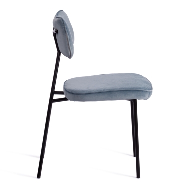 Стул Tetchair BREEZE mod. 4724 вельвет/металл, 44 х 53 х 87 см, Light pale green темно-бирюзовый HLR60 / черный