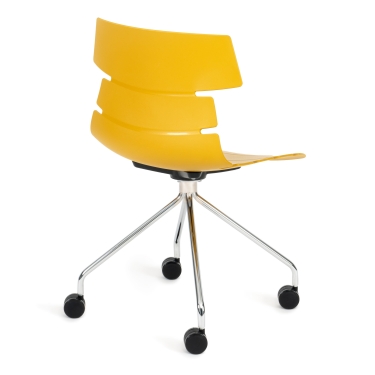 Стул офисный Tetchair HANSEN mod. 606-1 Оранжевый/хром