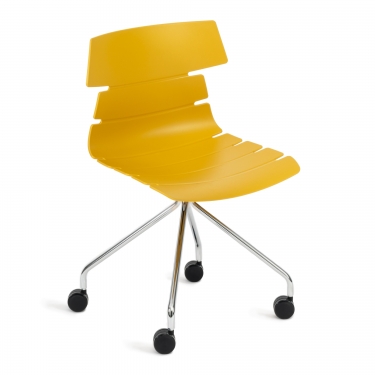 Стул офисный Tetchair HANSEN mod. 606-1 Оранжевый/хром