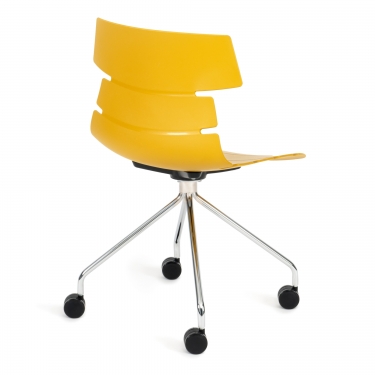 Стул офисный Tetchair HANSEN mod. 606-1 Оранжевый/хром
