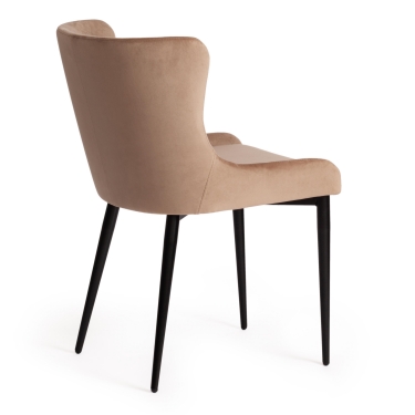 Стул Tetchair CHILLY X mod. 7096 ткань/металл, 45x53х88 см, высота до сиденья 50 см, бежевый barkhat 5/черный