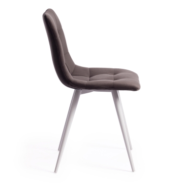 Стул Tetchair CHILLY mod. 7095 ткань/металл, 45x53х88 см, высота до сиденья 50 см, темно-серый barkhat 14/белый