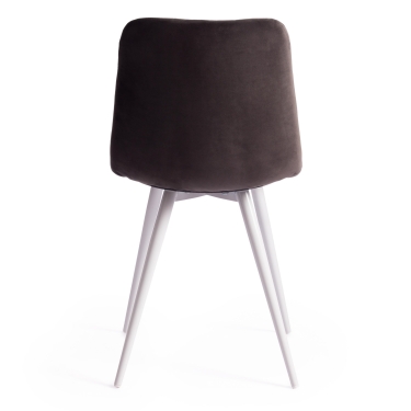 Стул Tetchair CHILLY mod. 7095 ткань/металл, 45x53х88 см, высота до сиденья 50 см, темно-серый barkhat 14/белый
