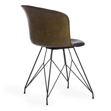 Стул Tetchair CHILLY X mod. 7096 ткань/металл, 45x53х88 см, высота до сиденья 50 см, коричневый barkhat 12/черный