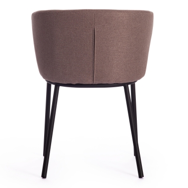 Стул Tetchair CHILLY mod. 7095-1 ткань/металл, 45x53х88 см, высота до сиденья 50 см, бежевый barkhat 5/белый