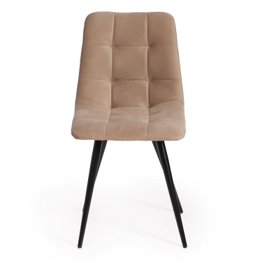 Стул Tetchair CHILLY mod. 7095-1 ткань/металл, 45x53х88 см, высота до сиденья 50 см, бежевый barkhat 5/черный