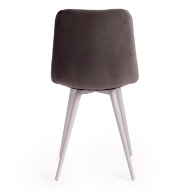Стул Tetchair CHILLY mod. 7095-1 ткань/металл, 45x53х88 см, высота до сиденья 50 см, серый barkhat 26/белый