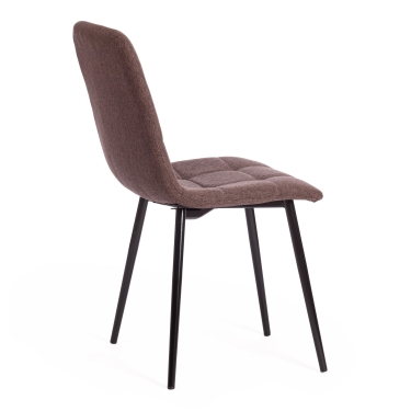 Стул Tetchair CHILLY MAX ткань/металл, 45 х 54 х 90 см , темно-коричневый 01/черный