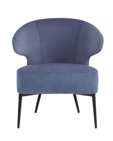 Кресло лаунж Stool Group Royal Stripes велюр Синий