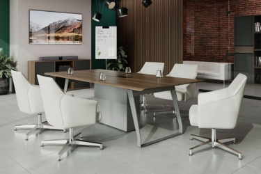 Стол переговорный Норден QUARTZ QZ.0102.BW.GF