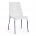 Стул Tetchair GENIUS mod 75 металл/пластик, 46x56x84cм, белый/ножки хром