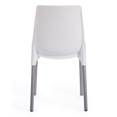 Стул Tetchair GENIUS mod 75 металл/пластик, 46x56x84cм, белый/ножки хром