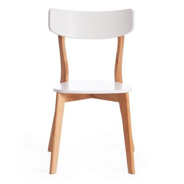 Стул Tetchair Claire дерево гевея, МДФ, 48 x 49,5 x 81,5 x SH44см, White Белый / Natural натуральный