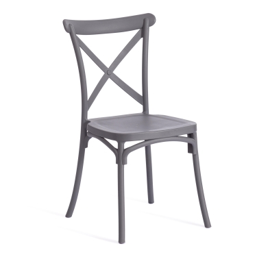 Стул Tetchair CROSS mod. PL24 пластик, 48 х 58 х 89 см, Dark-grey темно-cерый 15537