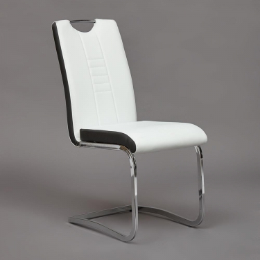 Стул Tetchair STERN mod.1314 металл/экокожа, 42х62х97,5 см, черный/белый