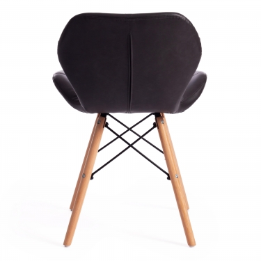Стул Tetchair STUTTGART mod. 74 экокожа/дерево береза/металл, 50 х 47 х 73 см, серый 22