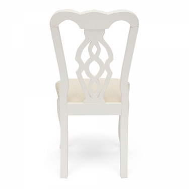 Стул Tetchair Афродита/ Aphrodite дерево гевея, 46х54х99см, butter white, ткань кремовая с рисунком 3321