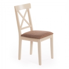 Стул Tetchair Гольфи 2/ Golfi 2 дерево гевея, 455194, ivory white, ткань кор.-зол. 1505-9