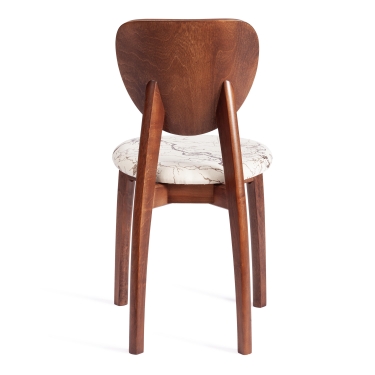 Стул Tetchair DIAMANTE мягкое сидение бук, 42x42x85см, коричневый, ткань Крекс Айвори