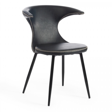 Стул Tetchair FLAIR mod. 9020 экокожа/металл, 60 х 56 х 78 см , зеленый 14/черный