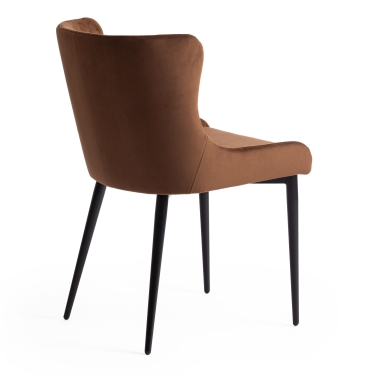 Стул Tetchair MANTRA mod. 713 ткань/металл, 49х61х82 см, высота до сидения 49 см, коричневый barkhat 11/черный