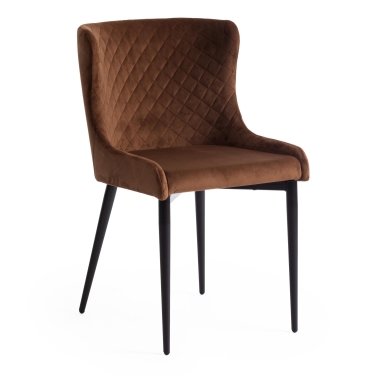 Стул Tetchair MANTRA mod. 713 ткань/металл, 49х61х82 см, высота до сидения 49 см, коричневый barkhat 11/черный