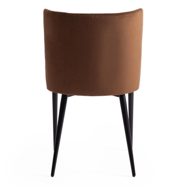 Стул Tetchair MANTRA mod. 713 ткань/металл, 49х61х82 см, высота до сидения 49 см, коралловый barkhat 15 /черный