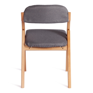 Стул Tetchair FRUTTO mod. 05 дерево, серый хлопок , 46,5 x 60 x 77 см, Grey Cерый А 13/ натуральный
