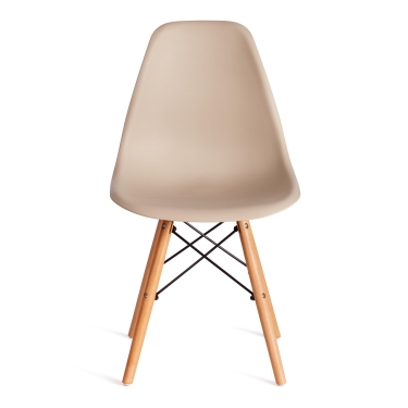 Стул Tetchair CINDY EAMES mod. 1801 дерево бук/металл/сиденье пластик, 45x51x82 см, Beige Бежевый