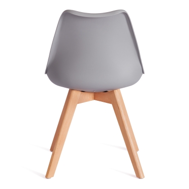 Стул Tetchair TULIP mod. 73-1 дерево/пластик/экокожа, 47,5x55x80 см, серый