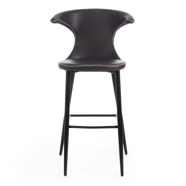 Стул барный Tetchair FLAIR BAR mod. 9018 экокожа/металл, 60 х 56 х 106 см , серый 22/черный