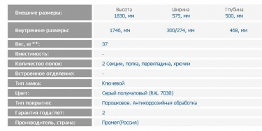 Шкаф LE ЗМК Промет Шкаф LE-21