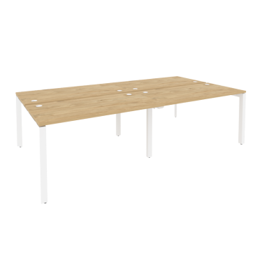 Рабочая станция на П-образном м/к Рива ONIX O.MP-D.RS-4.3.7 Тиквуд Светлый/Белый